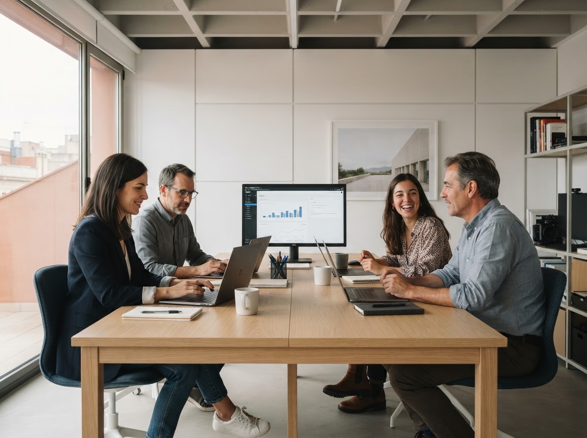 El Faro Informativo: familia planificando su futuro financiero con apoyo de análisis de datos